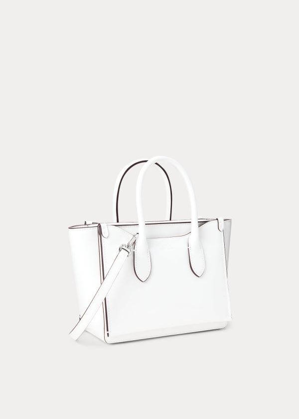 Satchel Polo Ralph Lauren Mujer Blancos - Patent Mini Sloane - MFPGY5918